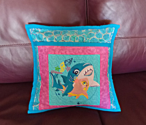 Customer project: Anita made this Baby Shark Mommy Shark Pillow