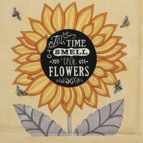 News: Unfinished Business - Bee Grateful Printed Panel by Annemarie
