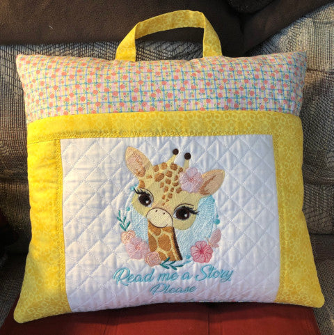 Customer project: Baby Giraffe Reading Pillow by Maria from Utah USA