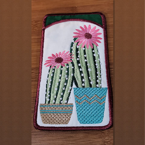 Customer project: ITH Flowering Succulent Eyeglass Case by Virginia from Texas, USA
