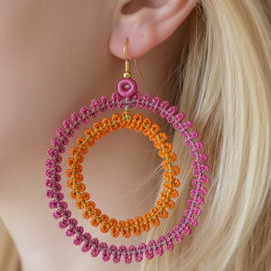 Big Hoop Freestanding Lace Earrings