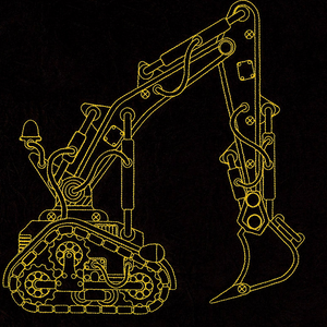 Mighty Machine in Stitches Excavator