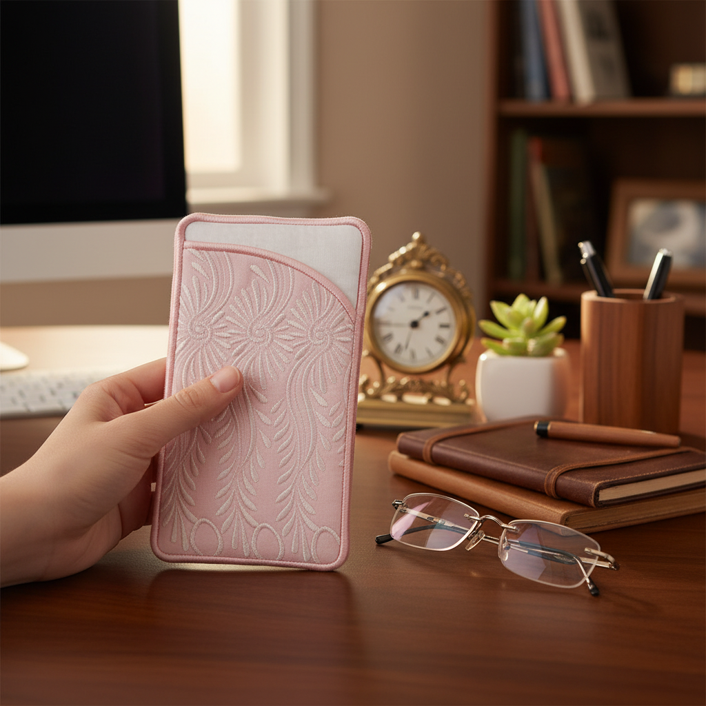 Peacock Lace Eyeglass Case