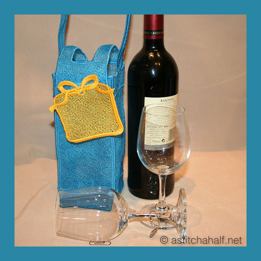 Freestanding Lace Wine Tote Bag Gift