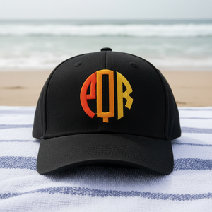 Circle Monogram Letters PQR