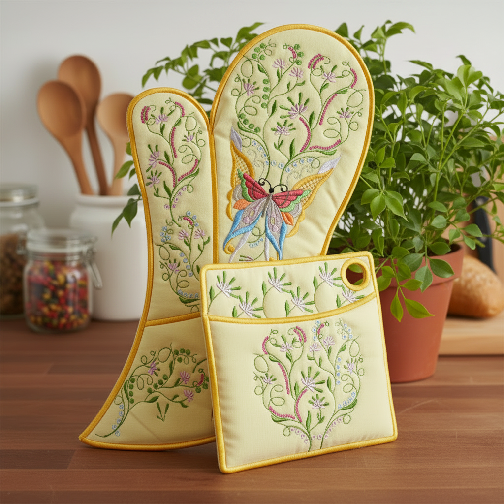 Tina s Oven Glove and Pot Holders