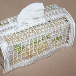 Diamond Lattice Hardanger Tissue Box Drape