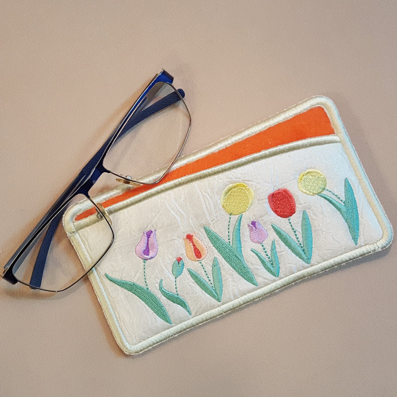 Oodles of Tulips Eyeglass Case