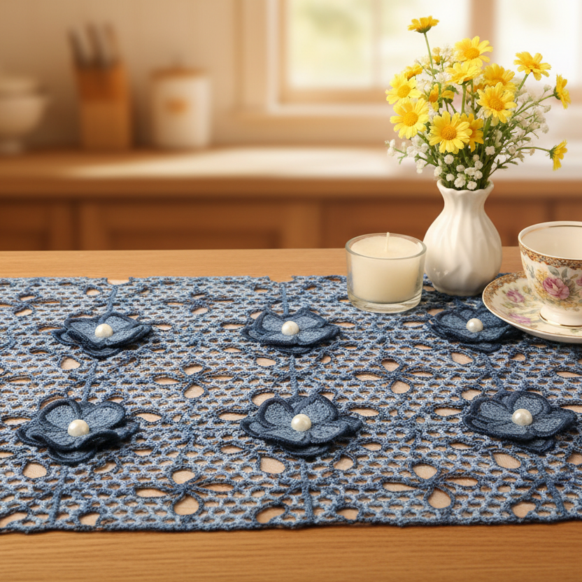 3D Flower Dresser Scarf