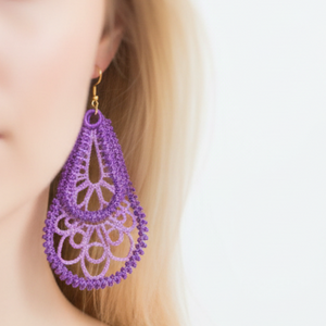 Freestanding Lace Loop Earrings