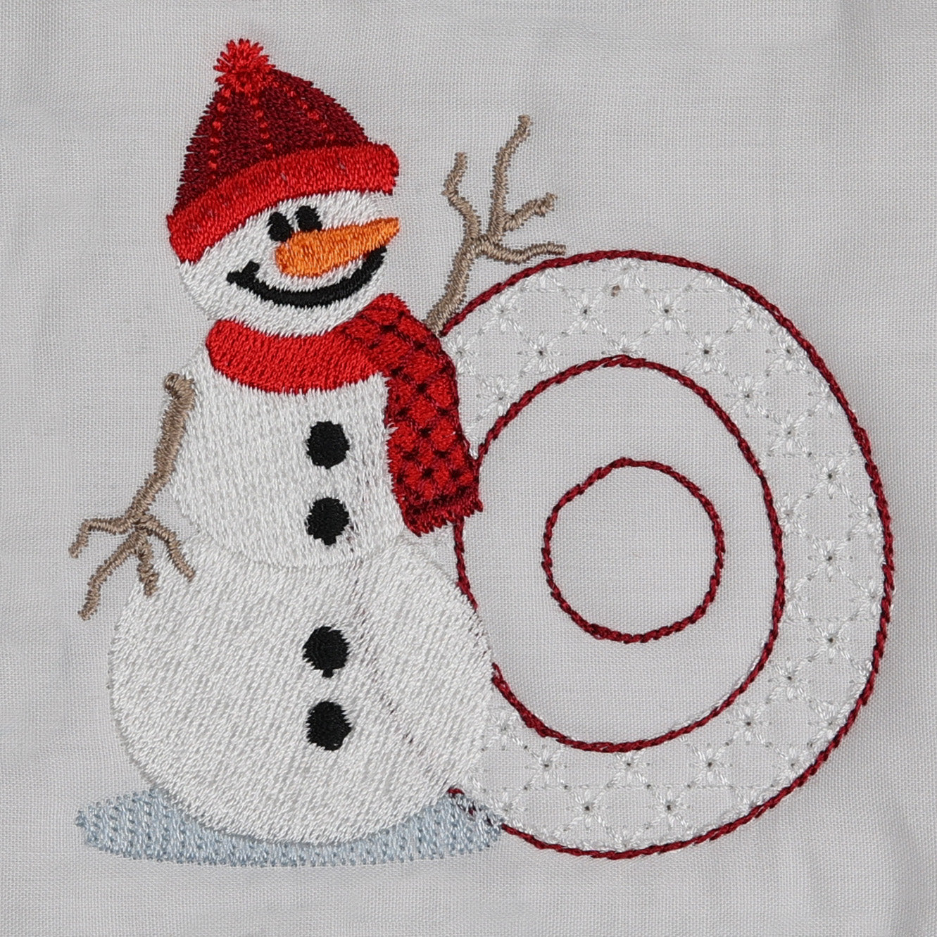 Snowflakes and Snowmen Monogram Letter O