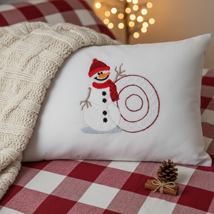 Snowflakes and Snowmen Monogram Letter O
