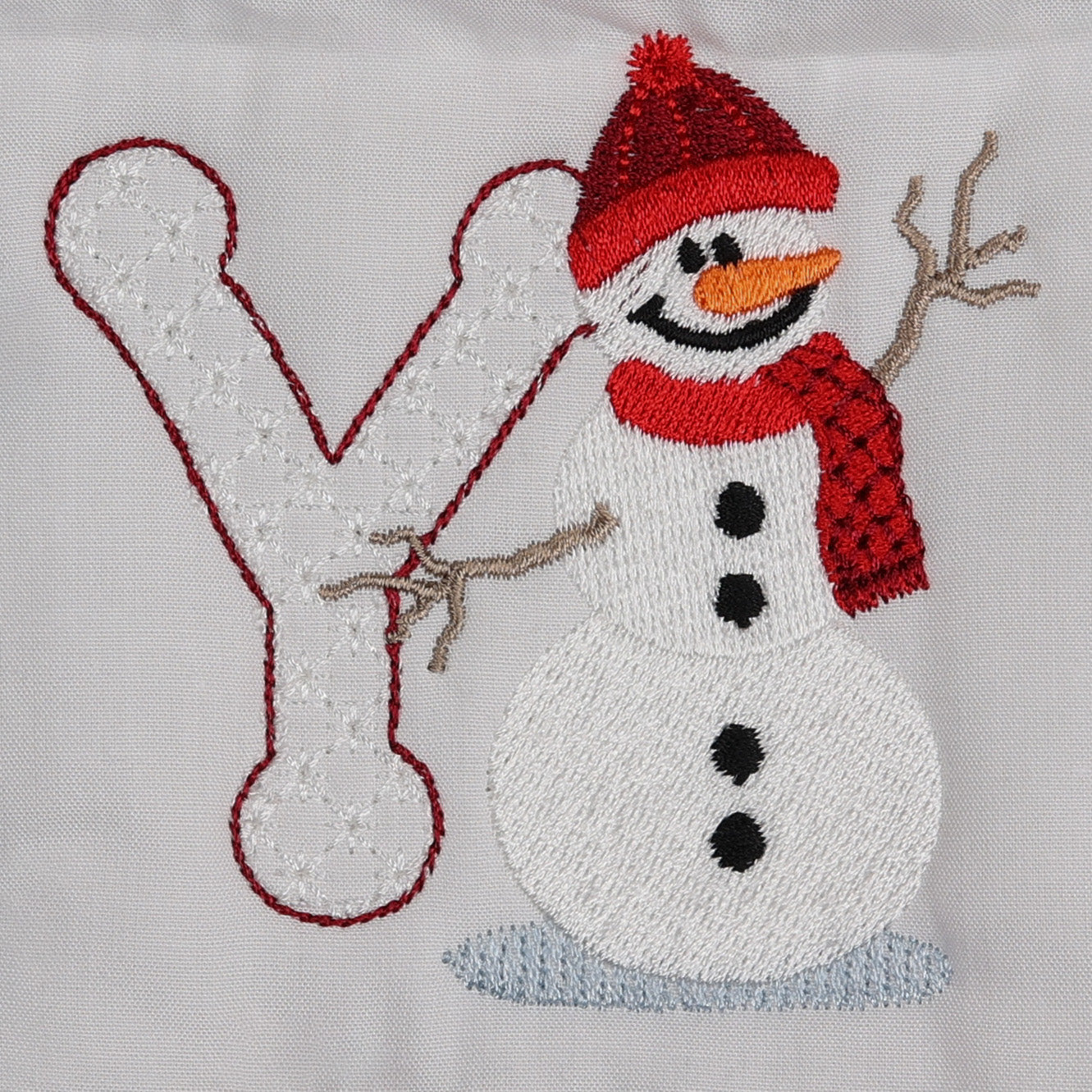 Snowflakes and Snowmen Monogram Letter Y