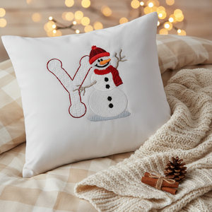 Snowflakes and Snowmen Monogram Letter Y
