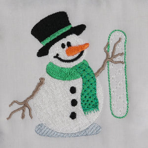 Snowflakes and Snowmen Monogram Number 1