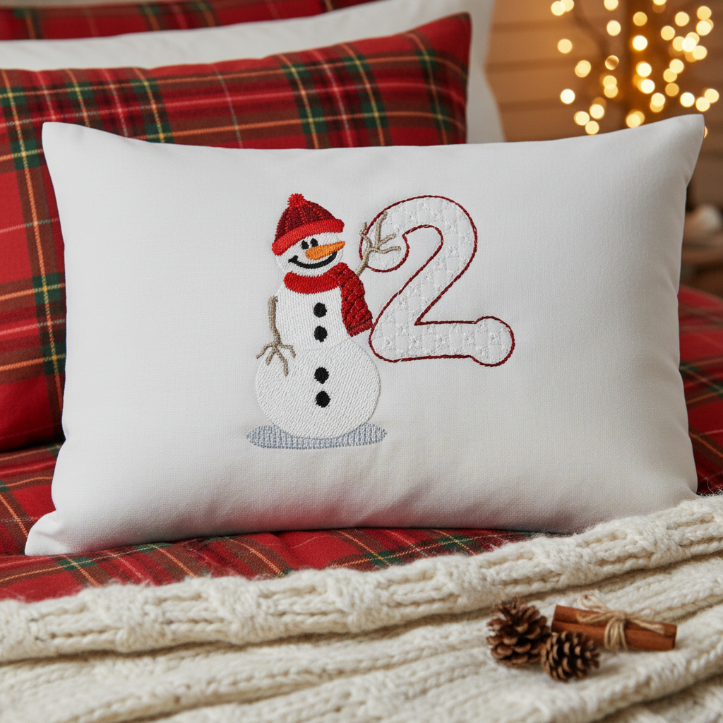 Snowflakes and Snowmen Monogram Number 2