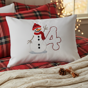 Snowflakes and Snowmen Monogram Number 4