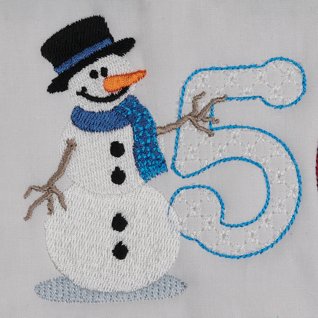 Snowflakes and Snowmen Monogram Number 5