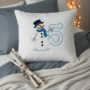 Snowflakes and Snowmen Monogram Number 5