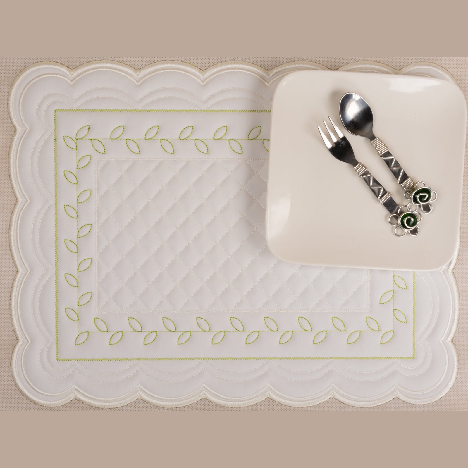 Vanilla Kisses Placemat Variety - aStitch aHalf