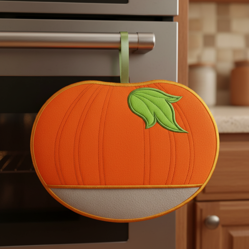 Pretty Pumpkin Oven Mitt
