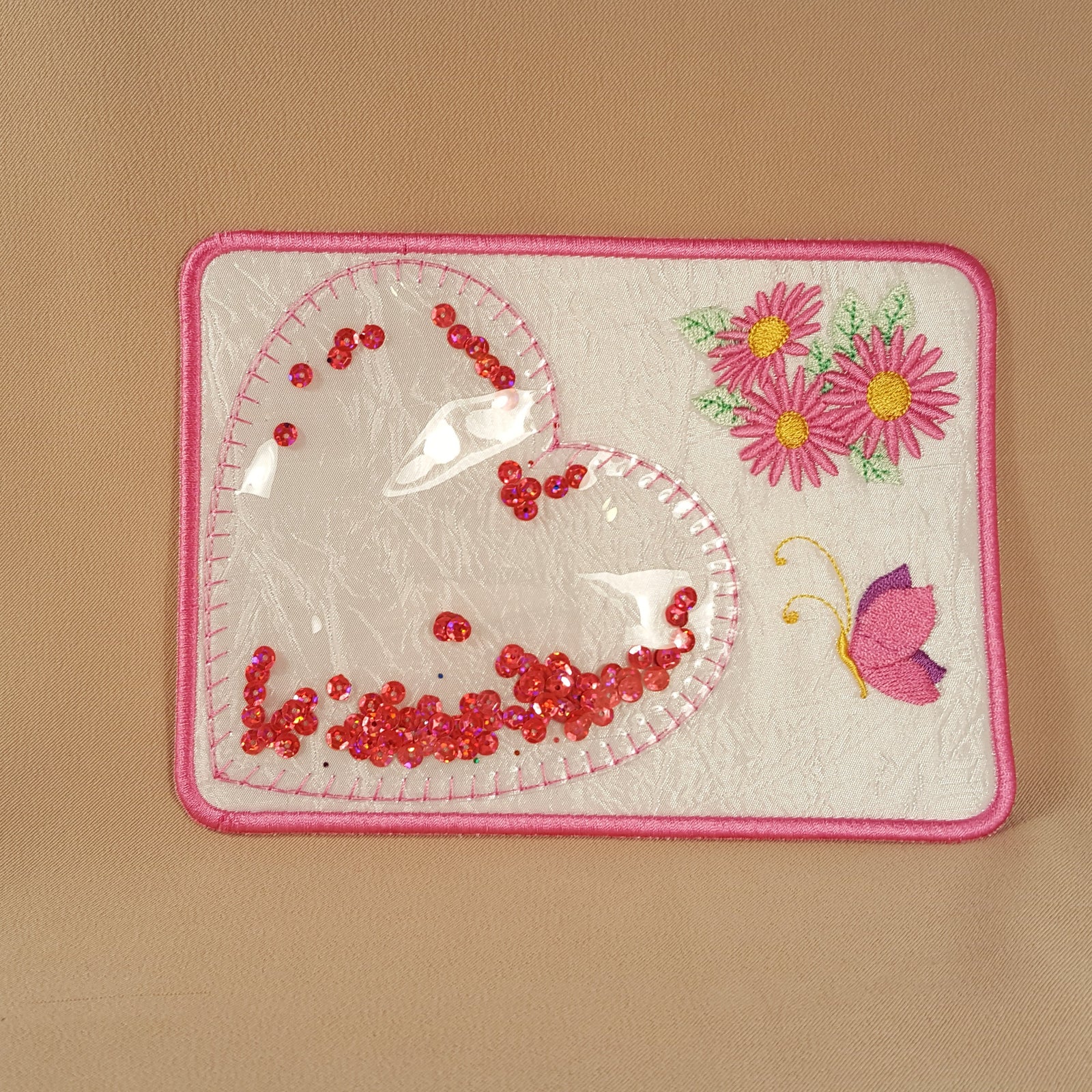 Sparkles Heart Mug Rug