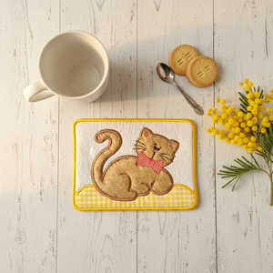 Best Kitty Friend Mug Rug