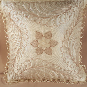 Feathers Latte Pillow Quilt Bundle