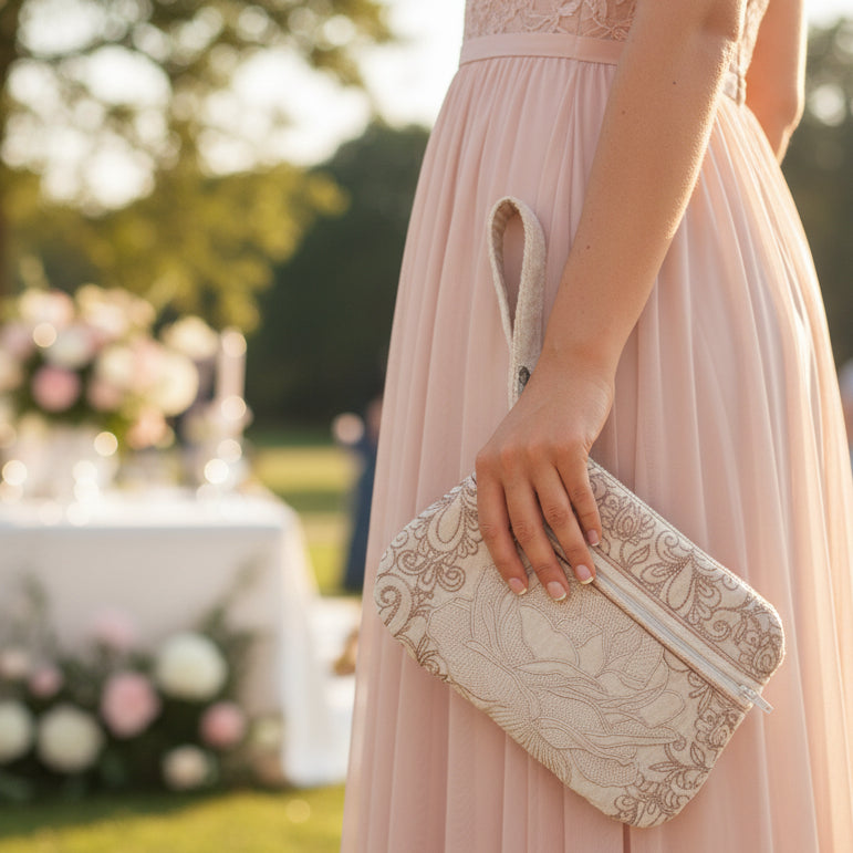 La Bella Rosa Zipper Purse
