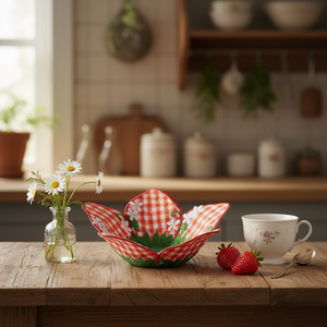 Freestanding Lace and Applique Strawberry Bowls