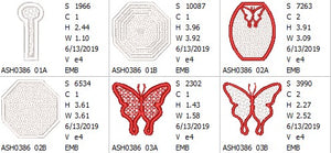 Freestanding Lace Butterfly Bowl