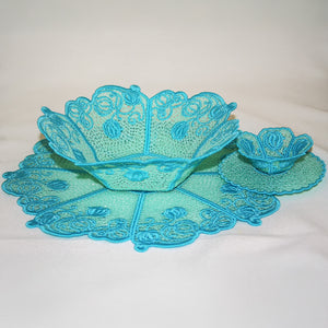 Freestanding Lace Trio Bowl set