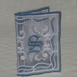 Monogrammed Something Blue Tissue Folder