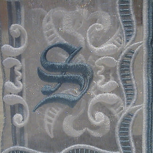 Monogrammed Something Blue Tissue Folder