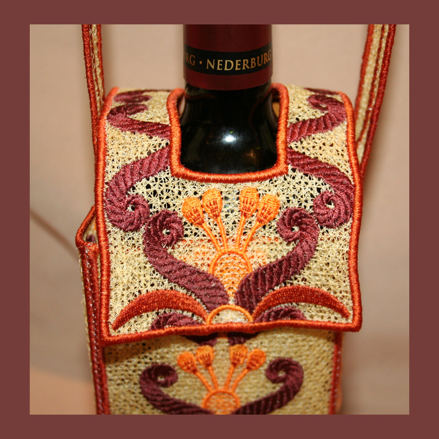 Freestanding Lace Egyptian Wine Tote Bag