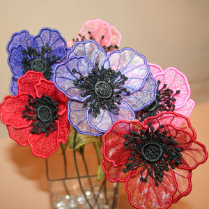 3D Silk Anemone Flower Variety