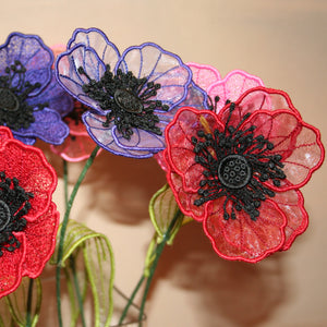 3D Silk Anemone Flower Variety