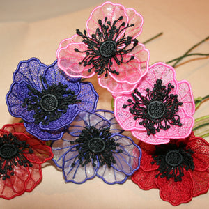 3D Silk Anemone Flower Variety