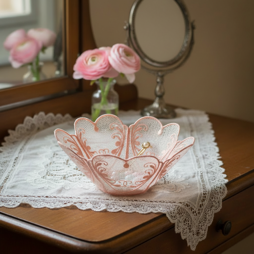 Freestanding Lace Love Bowl Pretty