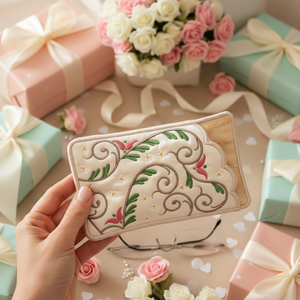 Elegant Foliage Eyeglass Case