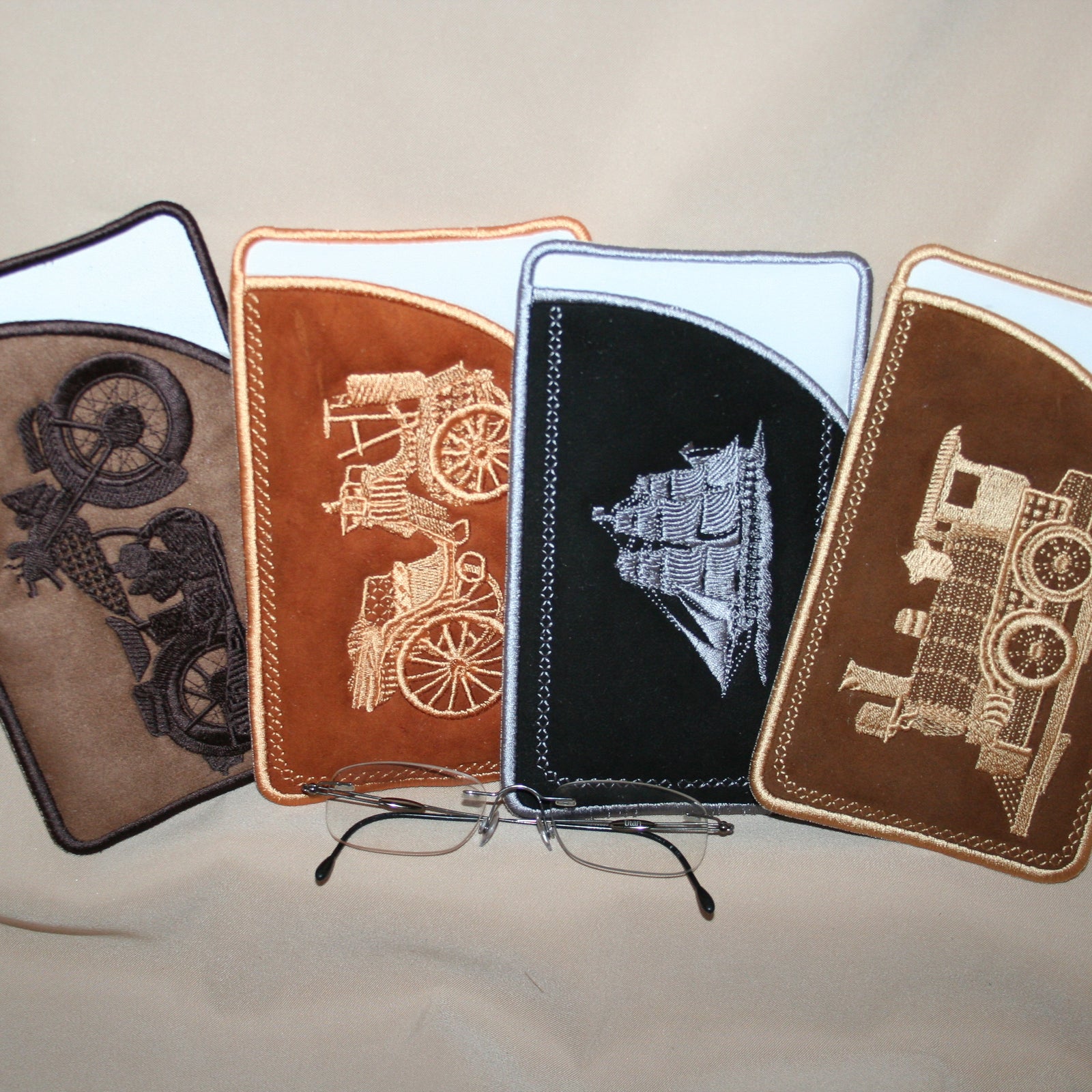 Vintage Four Eyeglass Cases Combo