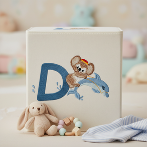 Fuzzy Koala Bear Letter D