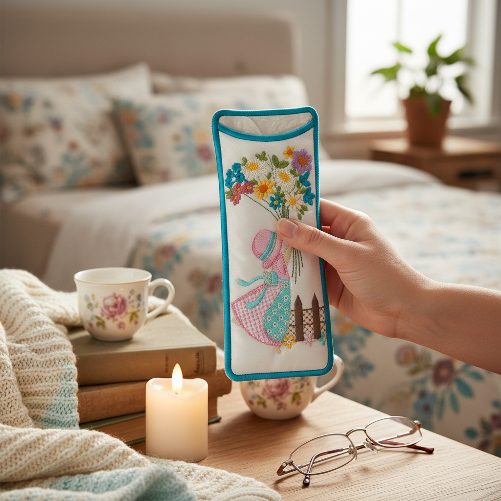 Flower Bonnet Eyeglass Case
