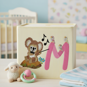 Fuzzy Koala Bear Letter M