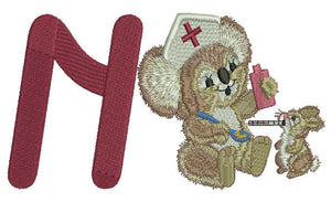 Fuzzy Koala Bear Letter N