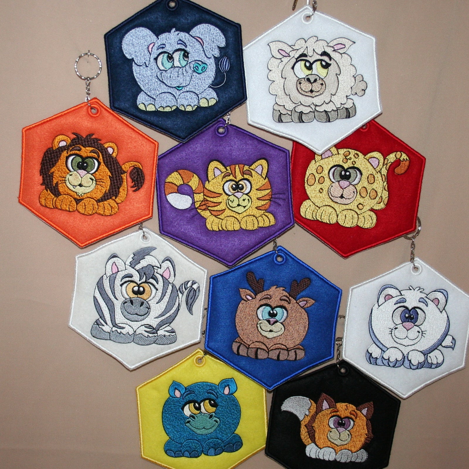 Hexagon Jungle Key Tag Bundle