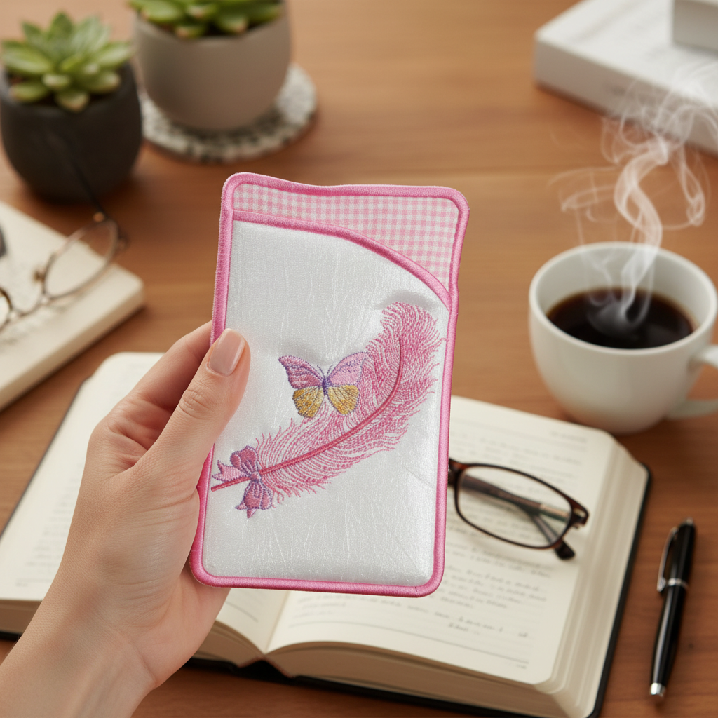 Feathery Eyeglass Cases Blush