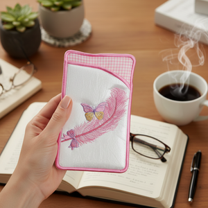 Feathery Eyeglass Cases Blush