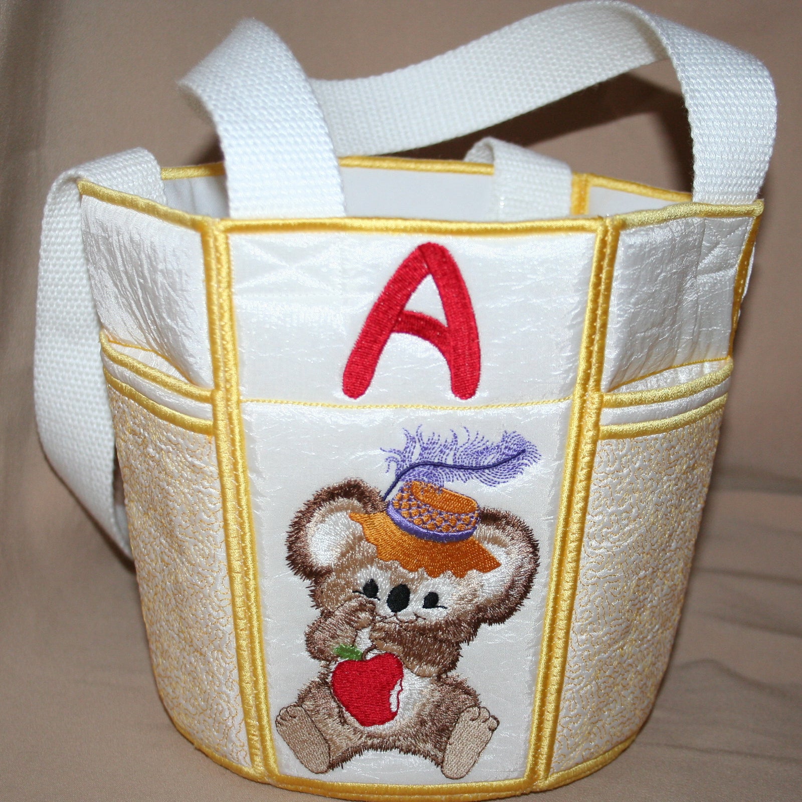 Fuzzy Bucket Tote ABC