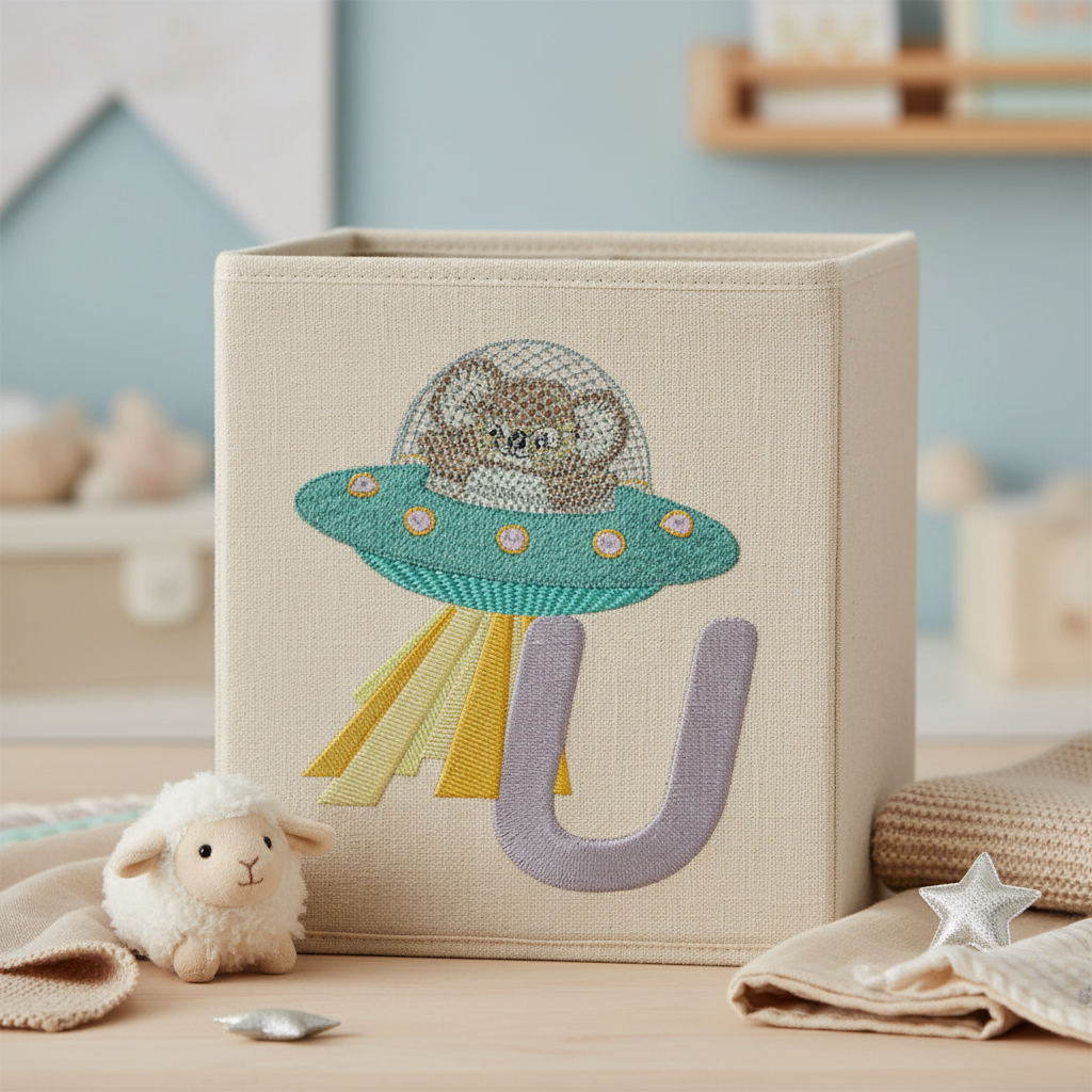 Fuzzy Koala Bear Letter U